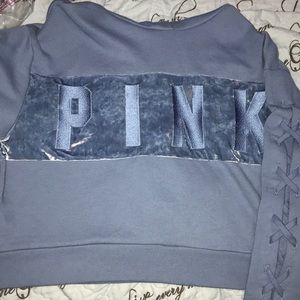 Cropped Pink Victoria’s Secret Hoodie